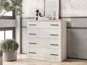 Комод Стандарт-6 NEW (дуб крафт белый) в Новомихайловке - novomihajlovka.mebel-nsk.ru | фото