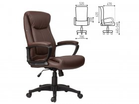 Кресло офисное BRABIX Enter EX-511, коричневое в Новомихайловке - novomihajlovka.mebel-nsk.ru | фото