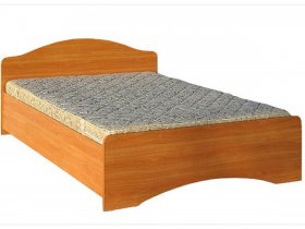 Кровать двуспальная 1,6м-1 (круглая спинка) в Новомихайловке - novomihajlovka.mebel-nsk.ru | фото