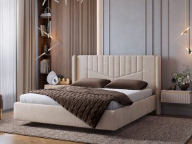 Кровать двуспальная 1,6м Диор (кашемир суфле (велюр)) в Новомихайловке - novomihajlovka.mebel-nsk.ru | фото