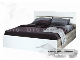 Кровать двуспальная 1,6 м  Наоми КР-11 в Новомихайловке - novomihajlovka.mebel-nsk.ru | фото