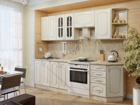 Модульная кухня Классика-1 (дуб молочный) в Новомихайловке - novomihajlovka.mebel-nsk.ru | фото
