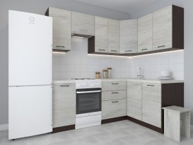 Модульная угловая кухня 1,4м*2,1м Лада (пикард) в Новомихайловке - novomihajlovka.mebel-nsk.ru | фото