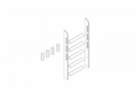 Пакет №10 Прямая лестница и опоры для двухъярусной кровати Соня в Новомихайловке - novomihajlovka.mebel-nsk.ru | фото