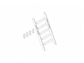 Пакет №11 Наклонная лестница и опоры для двухъярусной кровати Соня в Новомихайловке - novomihajlovka.mebel-nsk.ru | фото