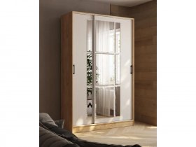 Шкаф-купе 1,4м «Стиль-2» (дуб крафт золотой/кашемир) в Новомихайловке - novomihajlovka.mebel-nsk.ru | фото